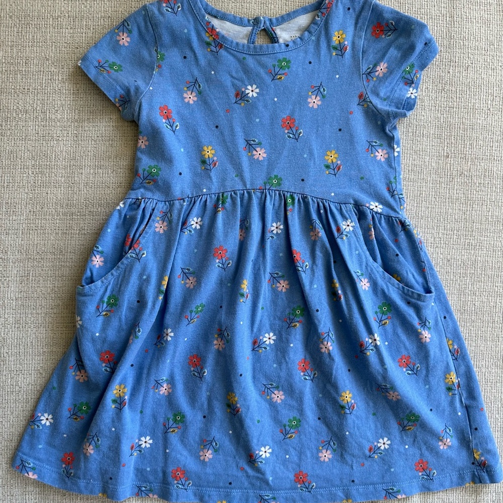 Floral Blue Baby GAP Dress (3 years)